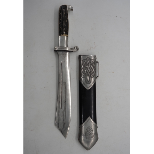 50 - Third Reich Reichsarbeitsdienst Labour Service Enlisted Ranks Hewer Dagger. With brushed aluminium e... 