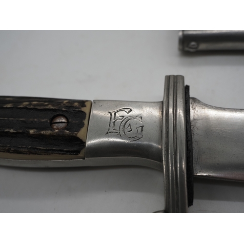 50 - Third Reich Reichsarbeitsdienst Labour Service Enlisted Ranks Hewer Dagger. With brushed aluminium e... 
