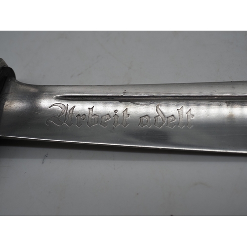 50 - Third Reich Reichsarbeitsdienst Labour Service Enlisted Ranks Hewer Dagger. With brushed aluminium e... 