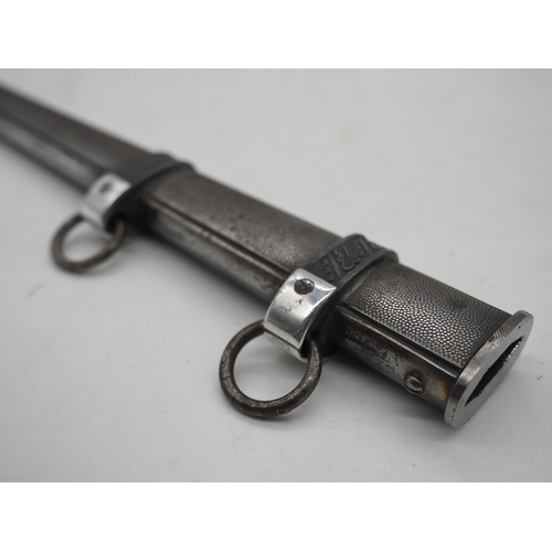 58 - WW2 German Luftwaffe 2nd Pattern Officer's Dress Dagger. With orange celluloid wire wrapped grip. Wi... 