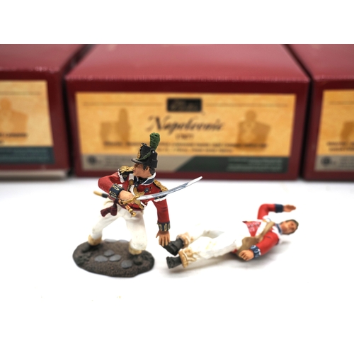 3 - W. Britain Napoleonic series hand painted toy soldiers. Sets to include 17988 British coldstream gua... 