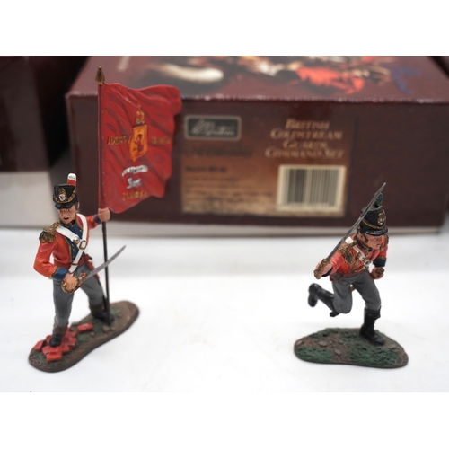 4 - W Britain hand painted toy soldier sets featuring Napoleonic-era. To include sets 00149 british cold... 