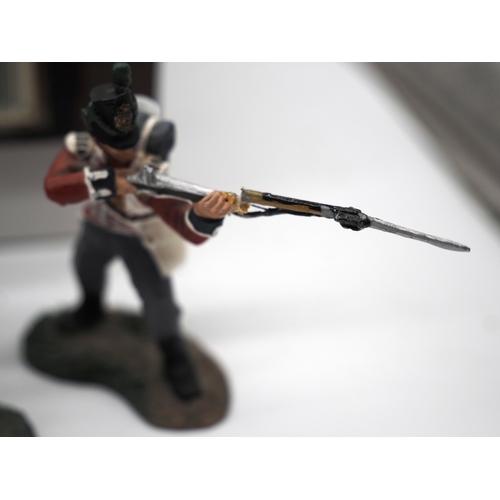 4 - W Britain hand painted toy soldier sets featuring Napoleonic-era. To include sets 00149 british cold... 