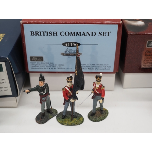 5 - W. Britain hand painted toy soldiers sets featuring the Napoleonic era. To include sets 41156 Britis... 