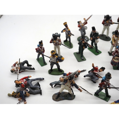 6 - Quantity of hand painted toy soldiers. To include British infantrymen, redcoats, 95th rifles riflema... 