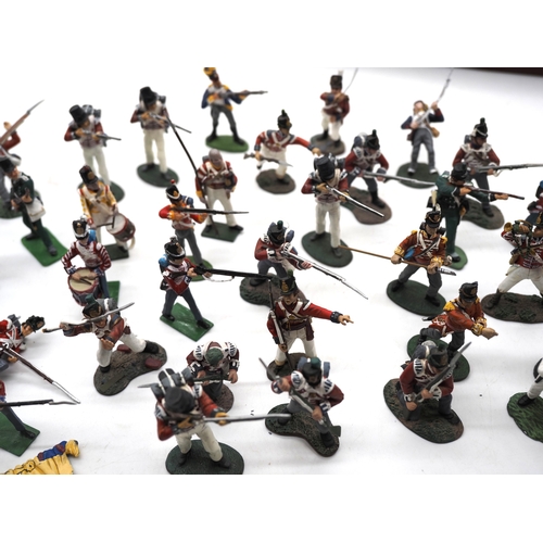 6 - Quantity of hand painted toy soldiers. To include British infantrymen, redcoats, 95th rifles riflema... 