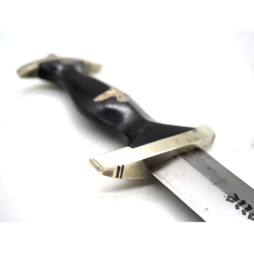 9 - Third Reich SS Dress Dagger. Schutzstaffel Model 33 SS enlisted mans dagger to include eagle & ename... 