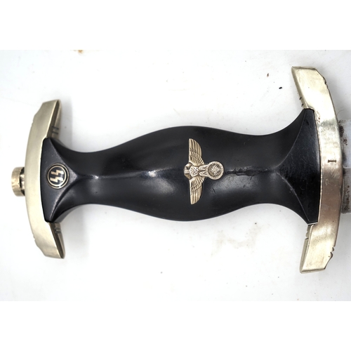 9 - Third Reich SS Dress Dagger. Schutzstaffel Model 33 SS enlisted mans dagger to include eagle & ename... 