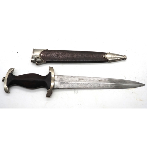 22 - Third Reich SA Dress Dagger. With sports day dedication for SA-Standarte 187. By August Merten, Soli... 
