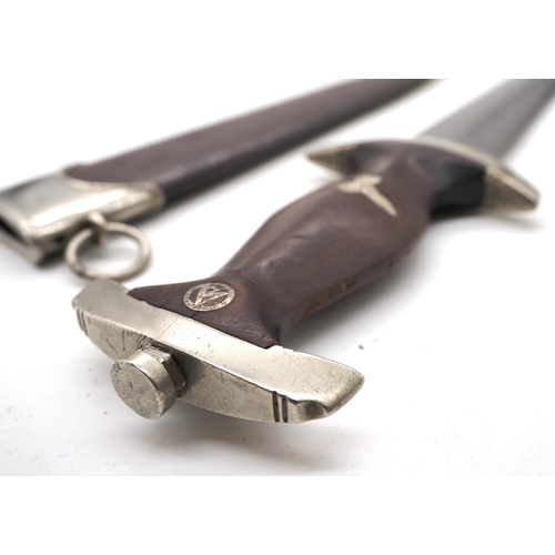 22 - Third Reich SA Dress Dagger. With sports day dedication for SA-Standarte 187. By August Merten, Soli... 