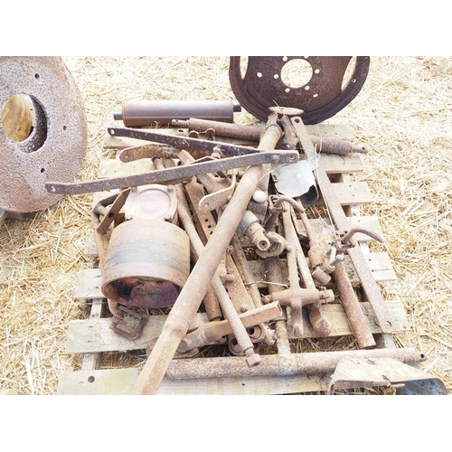29 - Ferguson spares to include stays, hitch, hooks etc