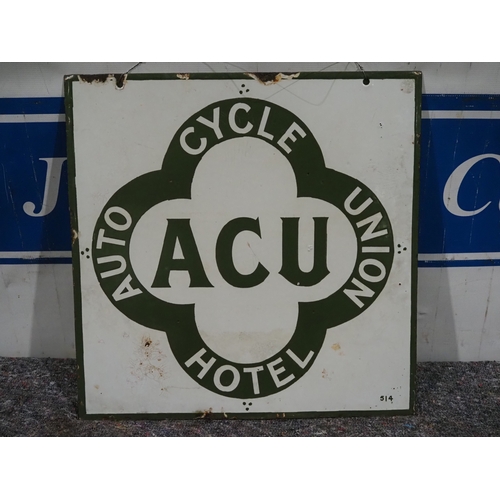 20 - Double sided enamel - ACU Auto Cycle Hotel 20