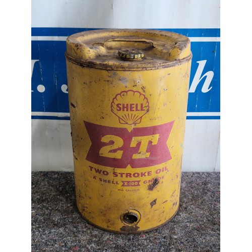 23 - Shell 5 gallon oil can