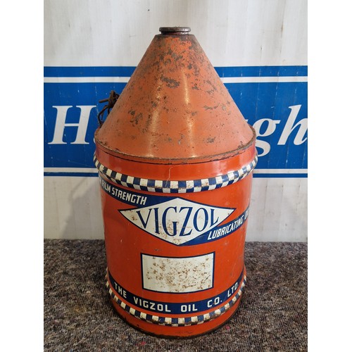 24 - Vigzol 5 gallon oil can