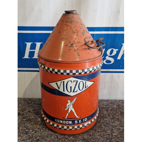 24 - Vigzol 5 gallon oil can