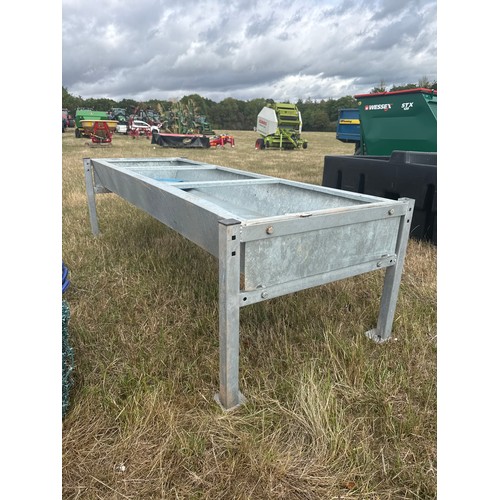 42 - Galvanised feed trough 8ft