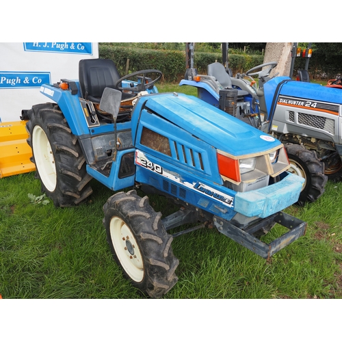 Iseki Landhope 240 compact tractor with unused EFGC145 flail mower
