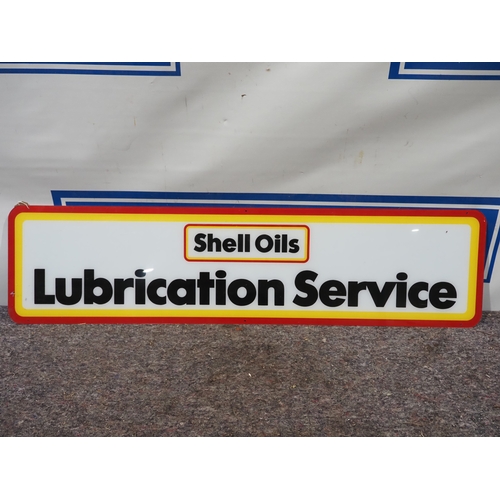 35 - Plastic sign - Shell Oils Lubrication Service 14