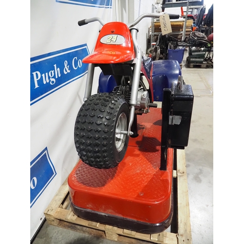 18A - Yamaha YT60 Tri-Zinger 1986 coin operated ride in working order. The bike has been part of the ride ... 