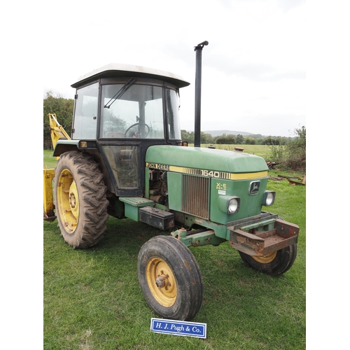John Deere 1640 X-E series tractor. Runs and drives. Showing 9542 hours believed genuine. Purchased new to the farm. Reg D999 WMP