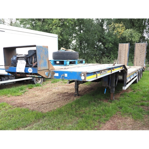 King step frame low loader trailer with winch & flip toe ramps MOT until 04/2027