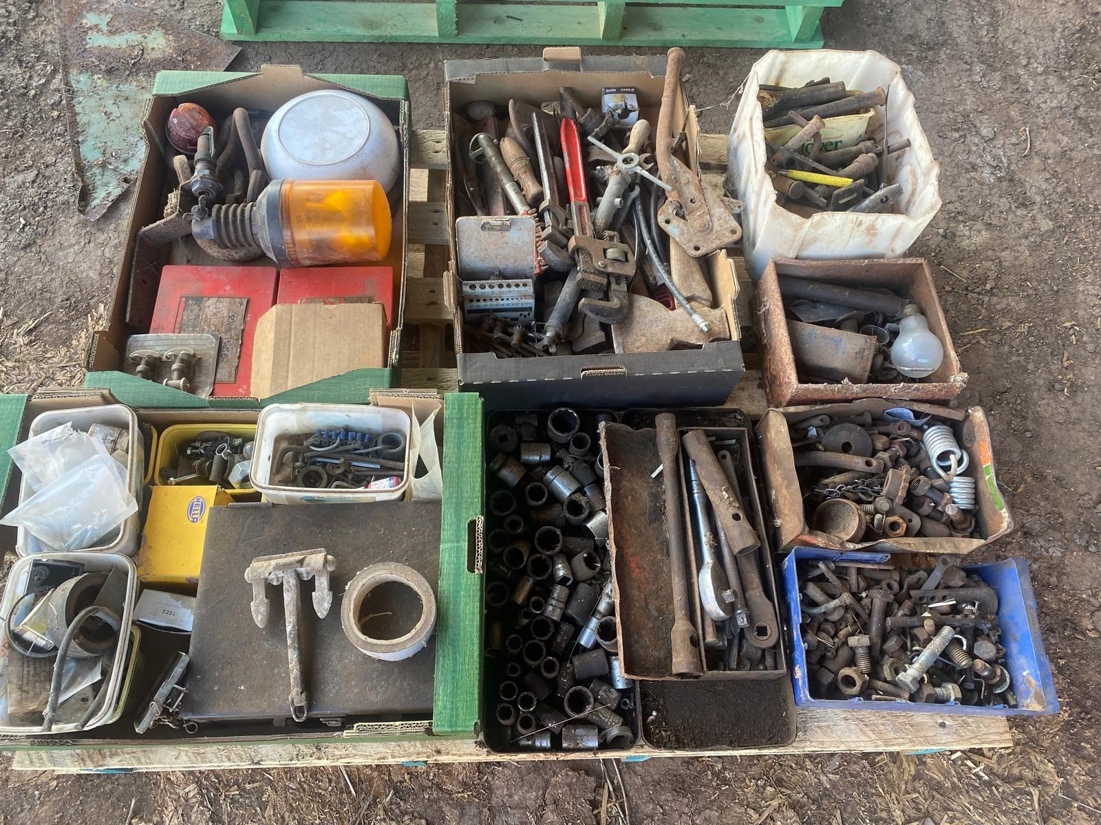 Pallet of workshop tools
