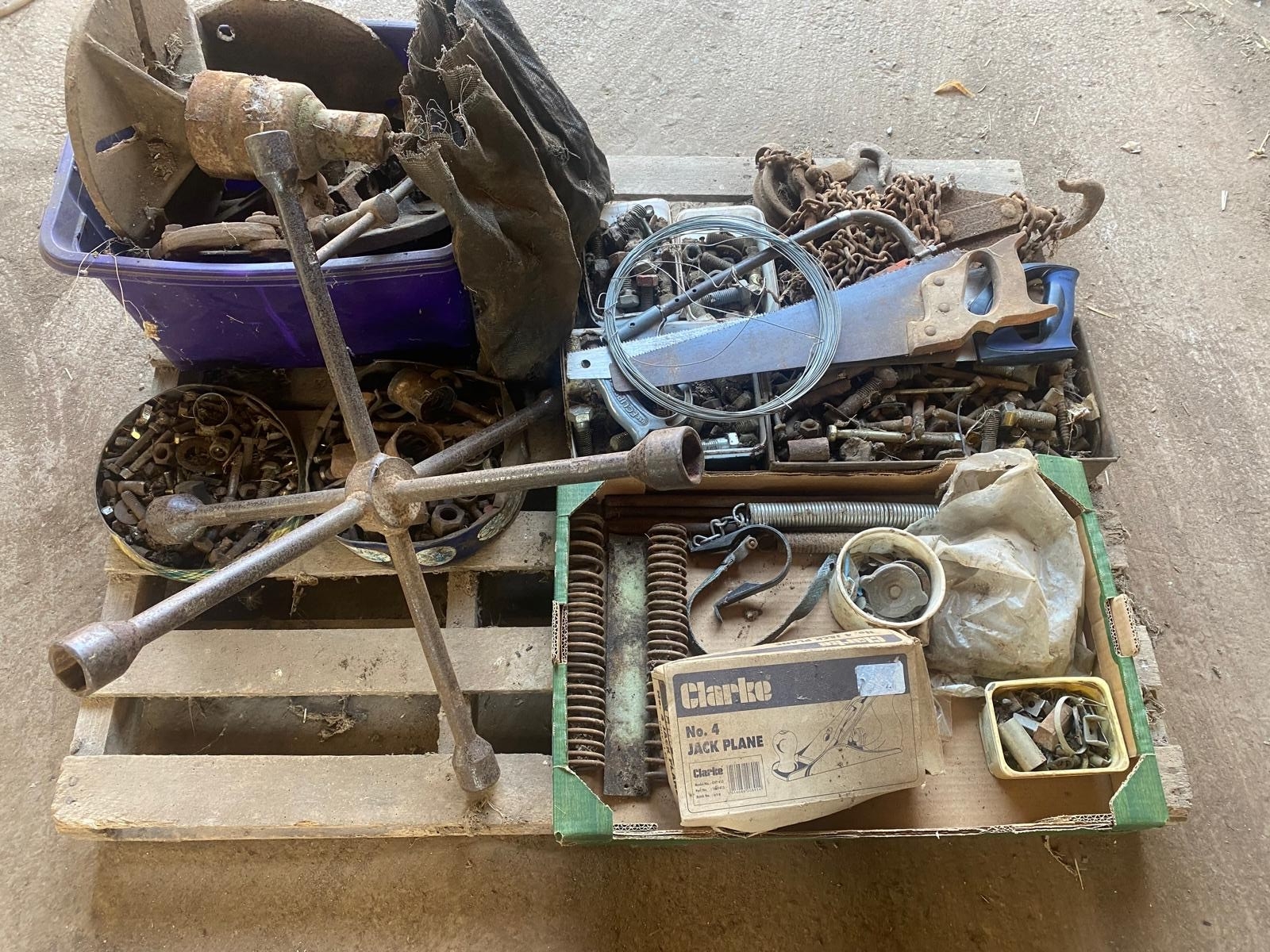 Pallet of workshop tools