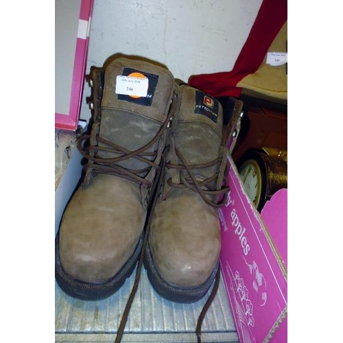 246 - Pair Of Petroleum Boots Size 8