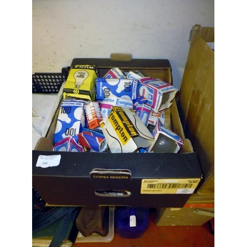 249 - Box Of Various Light Bulbs