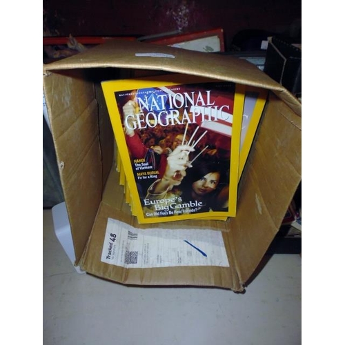 250 - Box Of National Geographic Magazines