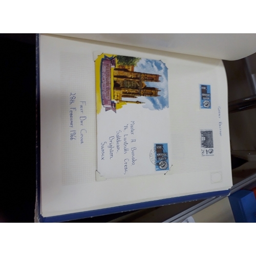 567 - Blue Stamp Album Of First Day Covers And Stamps