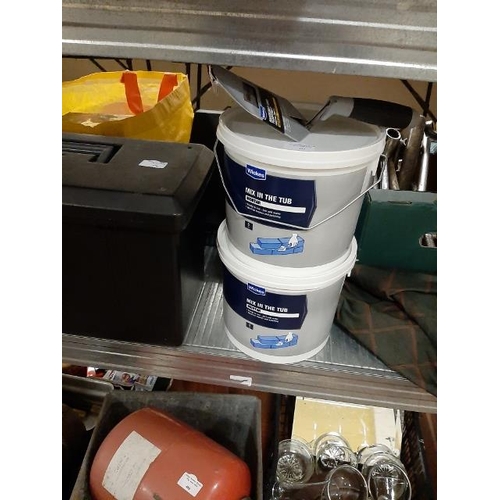 2 Tubs Of Ready Mix Mortar And A Pointing Trowel