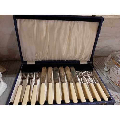 273 - Silver Plated Fish Knife Set In Box