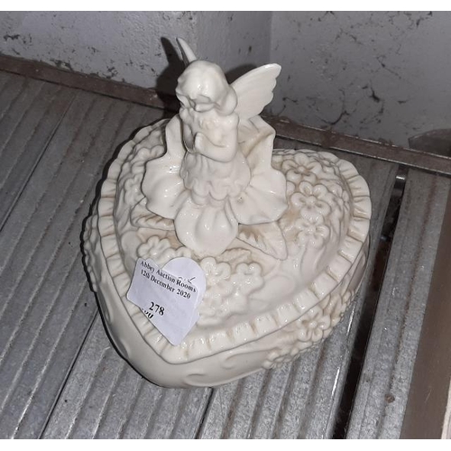 278 - China Lidded Fairy Trinket Pot