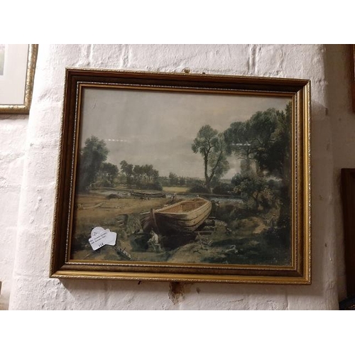 114 - Small Framed Constable Style Print