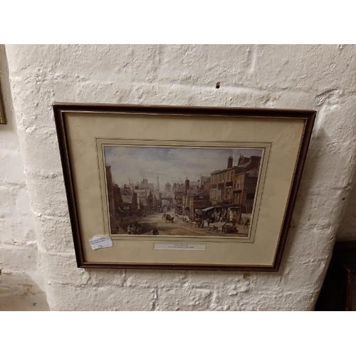 115 - Framed Print Of A High Street By Louise Rayner