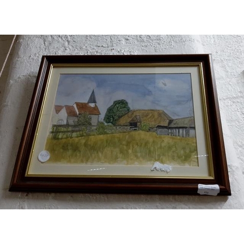 121 - Framed Print Of Farm Land