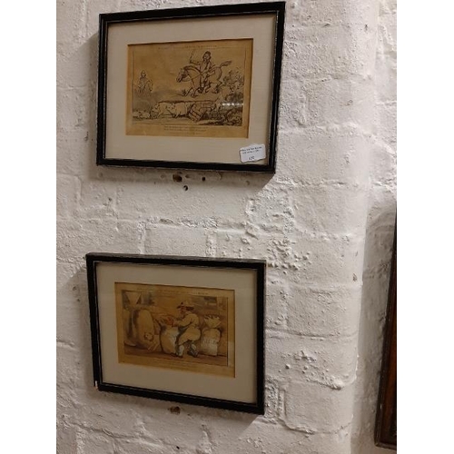 122 - 2 Small Framed Charcutier'S Dated 1821