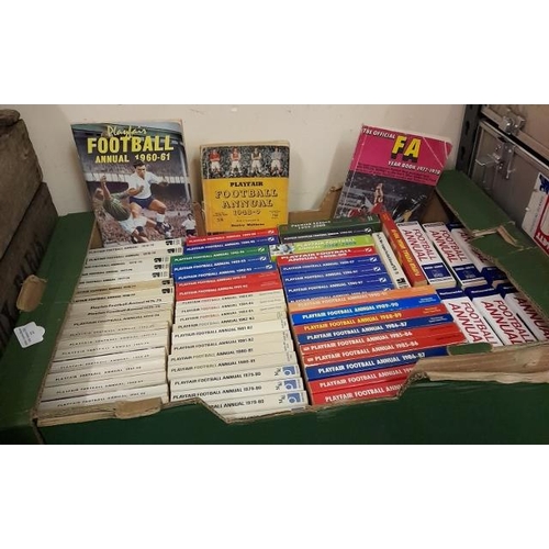 22 - Box Of Playfair Football Annuals Ranging From 1948/49 To 2008/2009 Plus Some Nationwide & Others