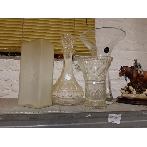 258 - Selection Of Clear Glass Vases