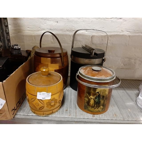 263 - 4 Biscuit Barrels/Ice Buckets