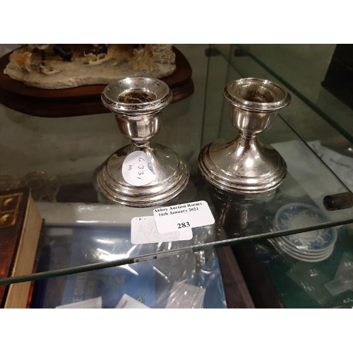 283 - Psco Weighted Sterling Silver Candlesticks 3