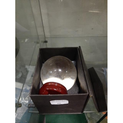 292 - Large Crystal Ball In Box