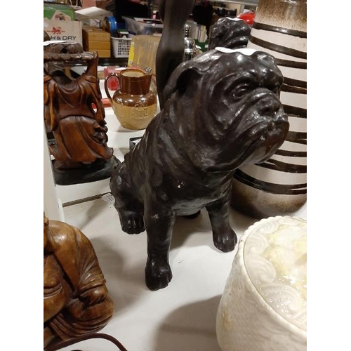 385 - Bronzed Bull Dog Ornament