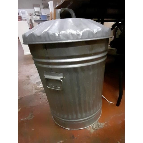 556 - Galvanized Metal Bin