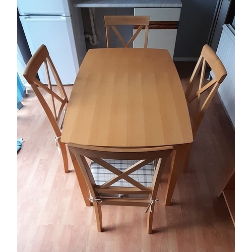 54 - Small Kitchen Table And 4 Chairs