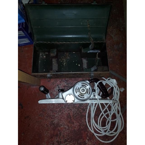 204 - Vintage Electric Planer In Metal Case