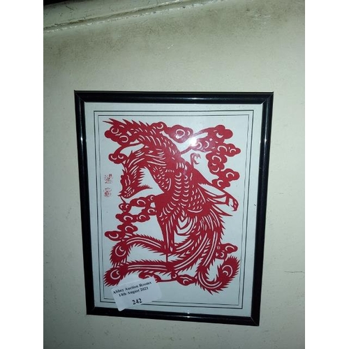 242 - Framed Print Of A Red Dragon