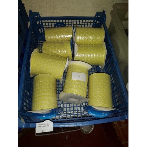 247 - Tray Of 170Mtrs Of Yellow Lace