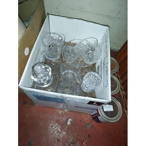 252 - Box Of Glassware Including Edinburgh Crystal